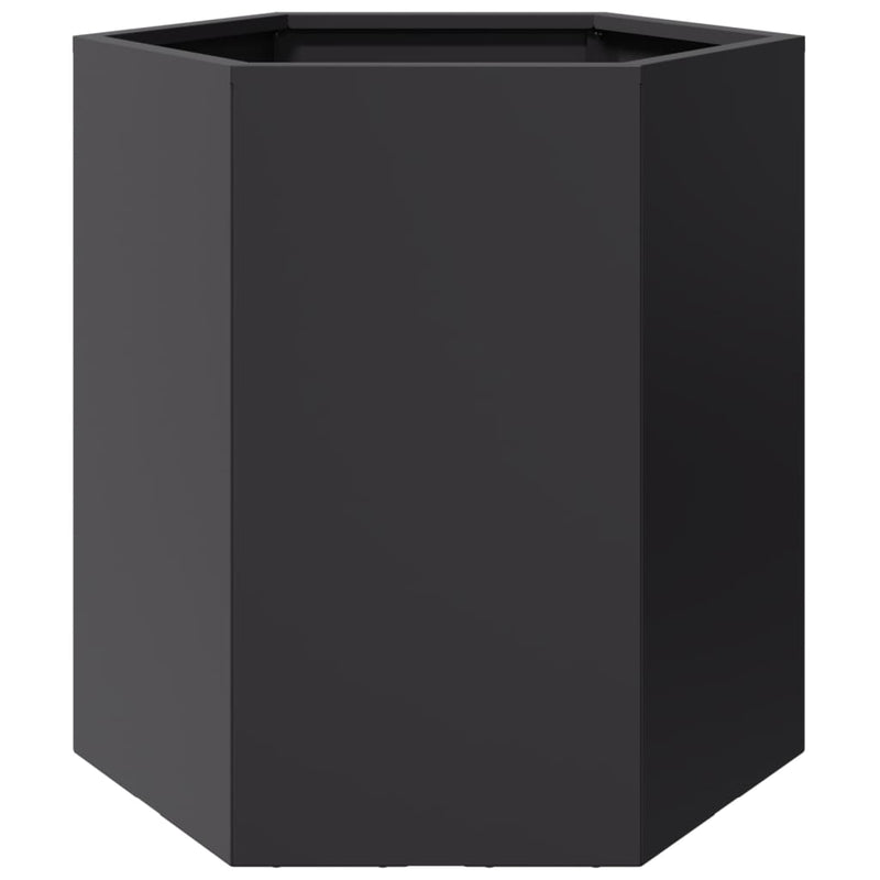 Load image into Gallery viewer, Vidaxl plantenbak zeshoek 46x40x45 cm staal zwart

