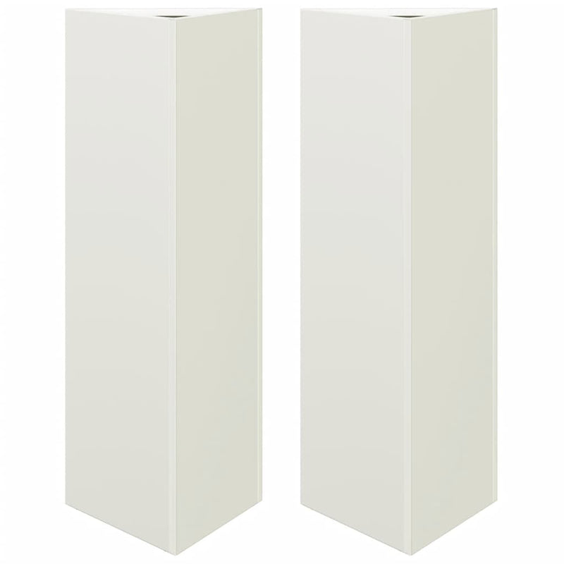 Load image into Gallery viewer, Vidaxl plantenbakken 2 st driehoek 30x26x75 cm staal wit
