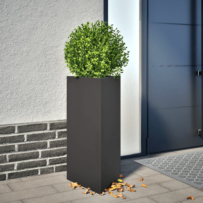 Load image into Gallery viewer, Vidaxl plantenbak driehoek 40x34,5x70 cm staal zwart
