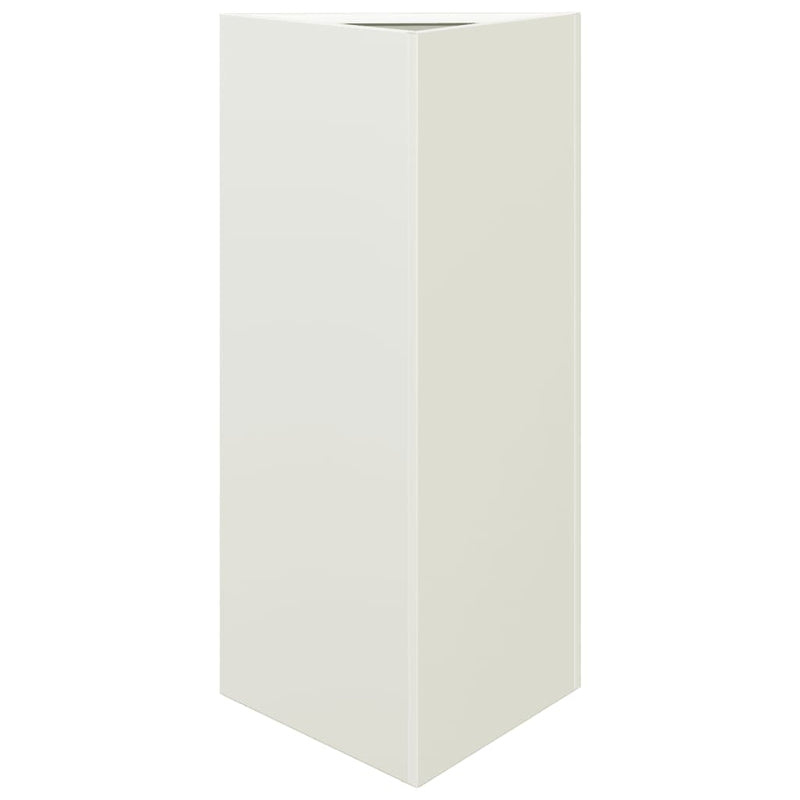 Load image into Gallery viewer, Vidaxl plantenbak driehoek 40x34,5x70 cm staal wit
