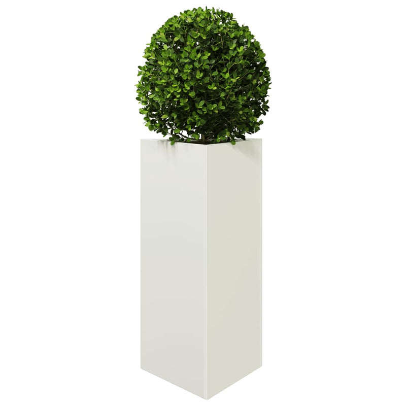 Load image into Gallery viewer, Vidaxl plantenbak driehoek 40x34,5x70 cm staal wit
