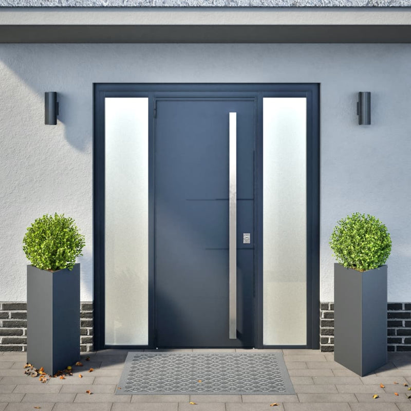 Load image into Gallery viewer, Vidaxl plantenbakken 2 st driehoek 40x34,5x70 cm staal antracietkleur
