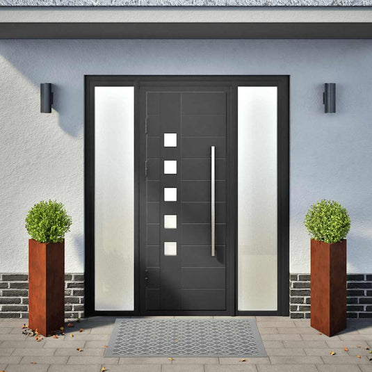 Vidaxl plantenbakken 2 st driehoek 40x40x75 cm weervast staal