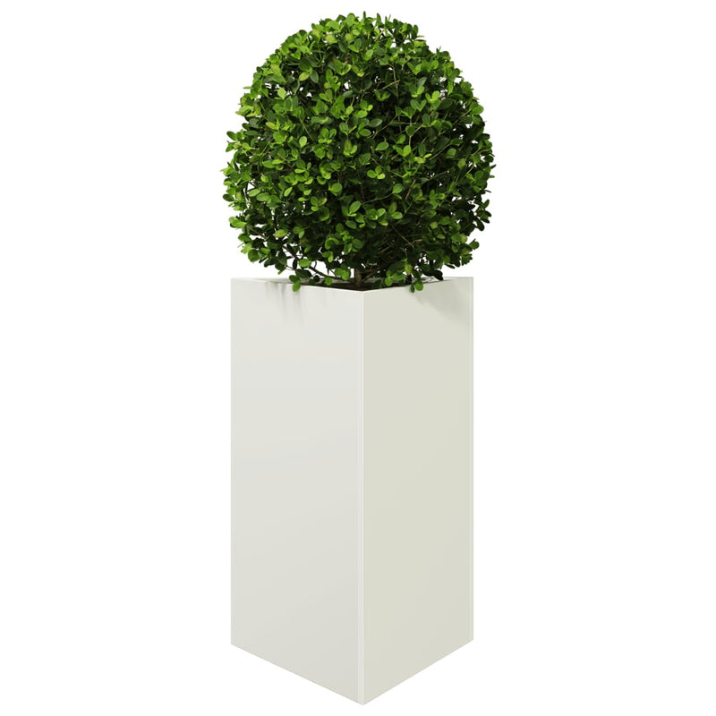 Load image into Gallery viewer, Vidaxl plantenbak driehoek 50x43x75 cm staal wit
