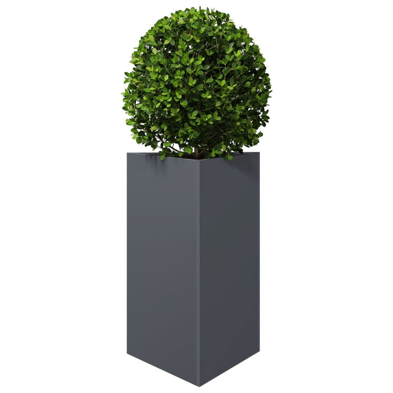 Load image into Gallery viewer, Vidaxl plantenbak driehoek 50x43x75 cm staal antracietkleurig
