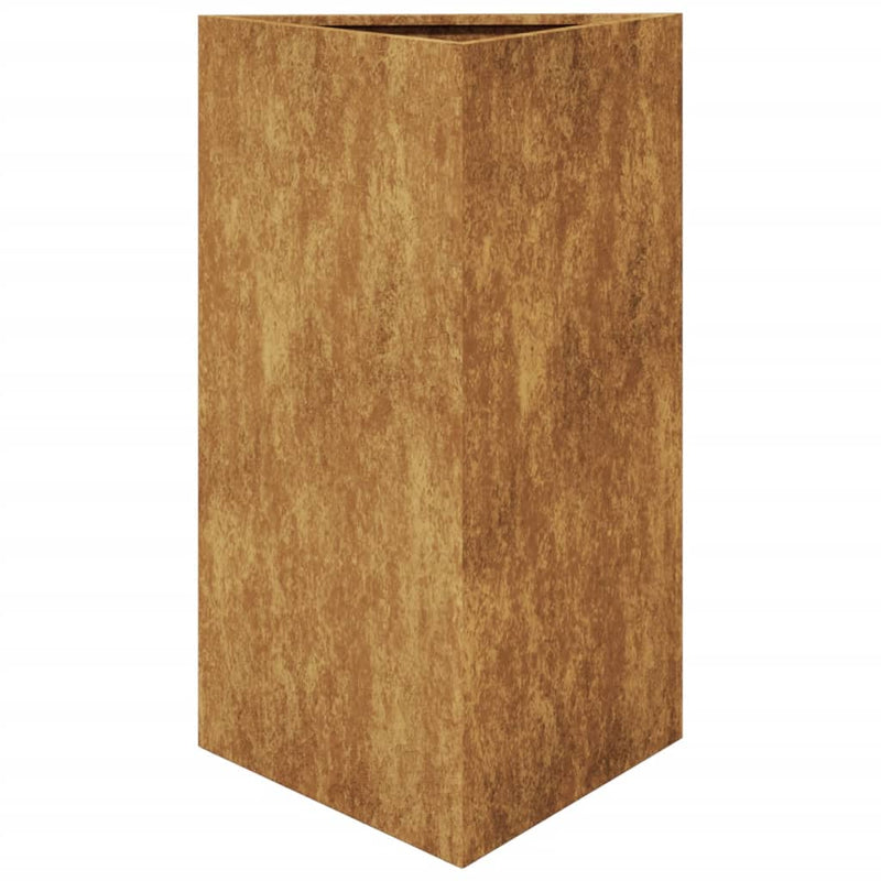 Load image into Gallery viewer, Vidaxl plantenbak driehoekig 50x43x75 cm weervast staal
