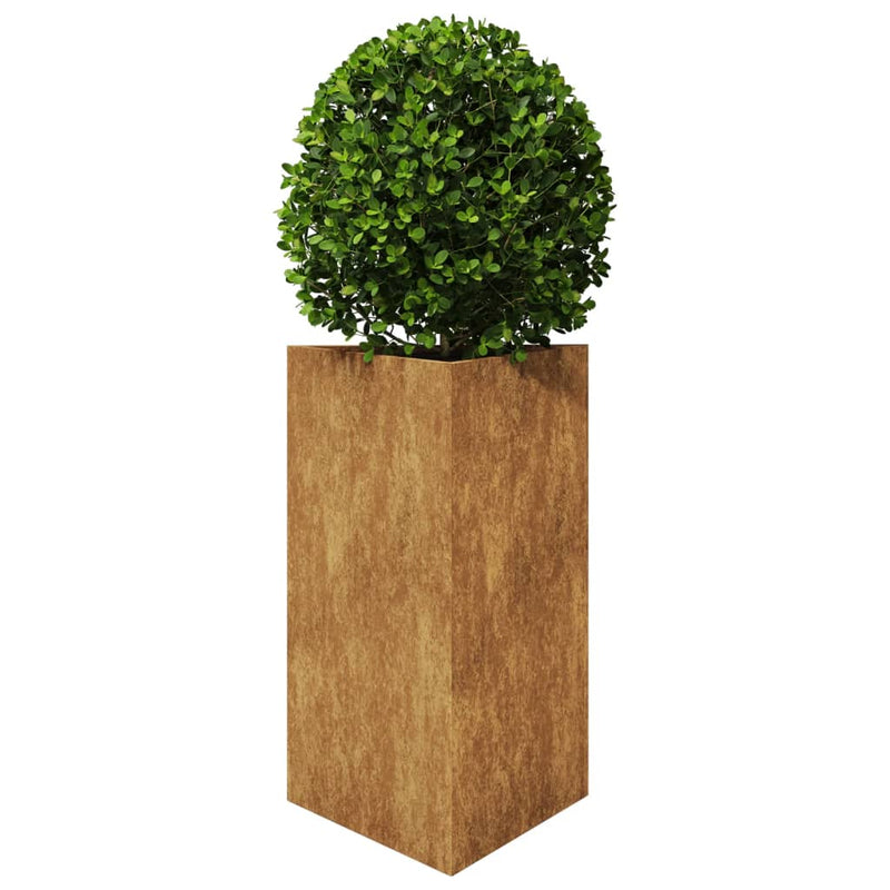 Load image into Gallery viewer, Vidaxl plantenbak driehoekig 50x43x75 cm weervast staal
