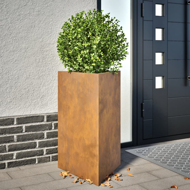 Load image into Gallery viewer, Vidaxl plantenbak driehoekig 50x43x75 cm weervast staal
