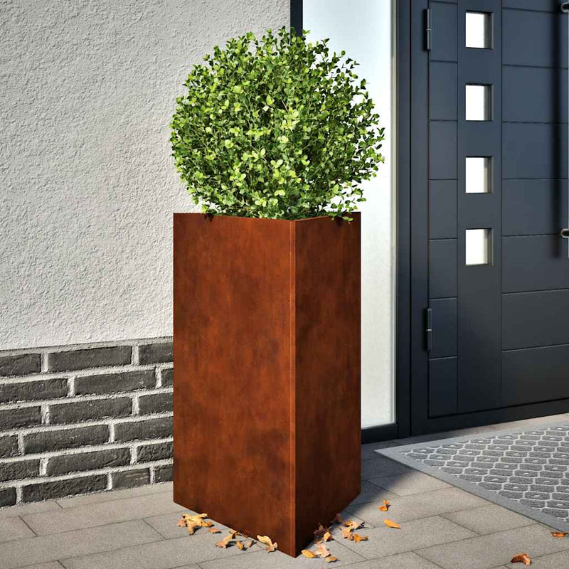 Load image into Gallery viewer, Vidaxl plantenbakken 2 st driehoekig 50x43x75 cm weervast staal
