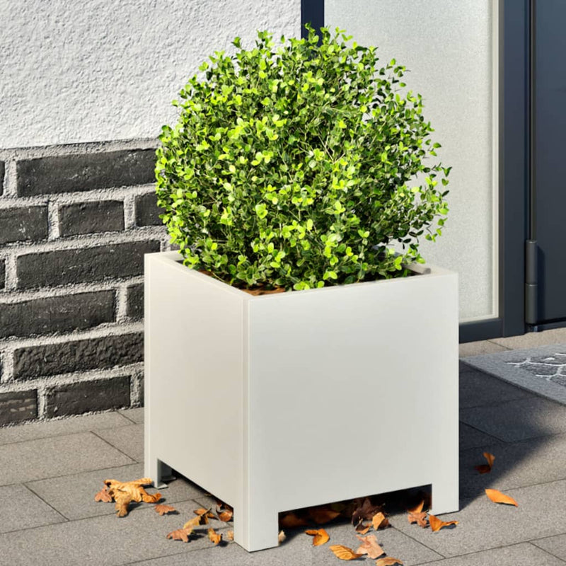 Load image into Gallery viewer, Vidaxl plantenbakken 2 st 30x30x30 cm staal wit
