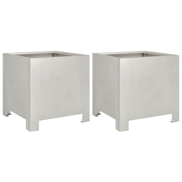 Vidaxl plantenbakken 2 st 30x30x30 cm roestvrij staal