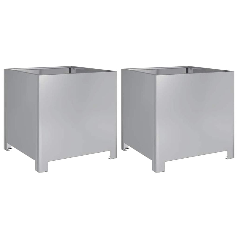 Load image into Gallery viewer, Vidaxl plantenbakken 2 st 40x40x40 cm gegalvaniseerd staal
