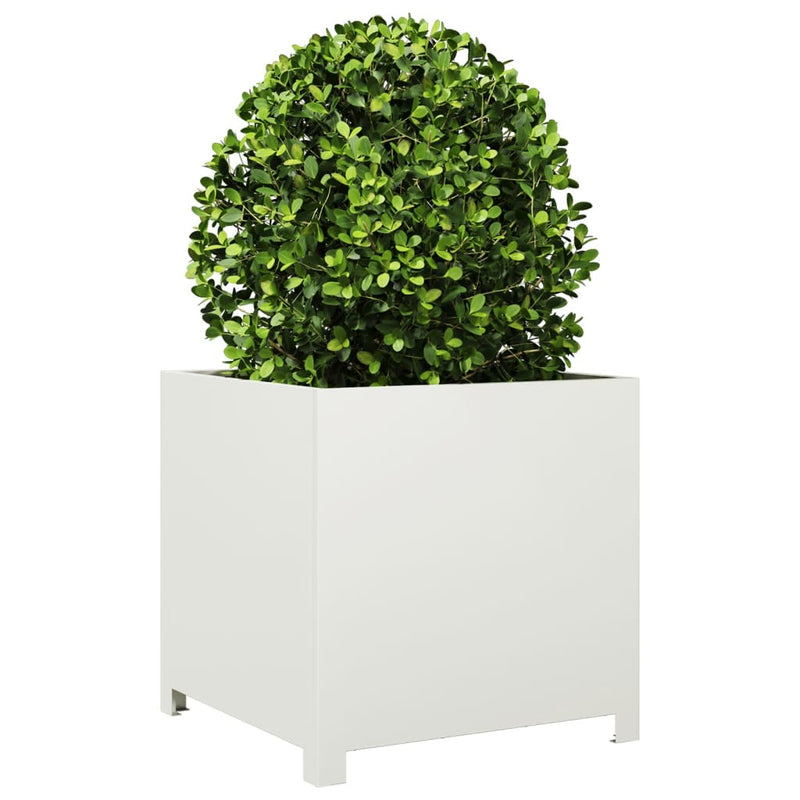 Load image into Gallery viewer, Vidaxl plantenbak 50x50x50 cm staal wit
