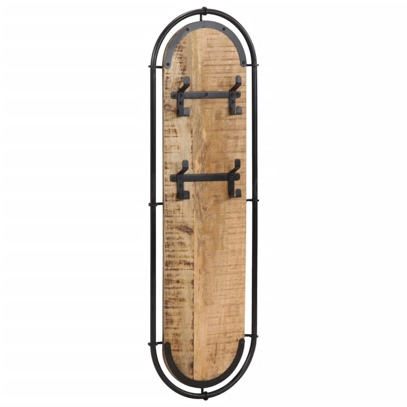 Load image into Gallery viewer, Vidaxl wandkapstokken 2 st met 4 haken massief ruw mangohout
