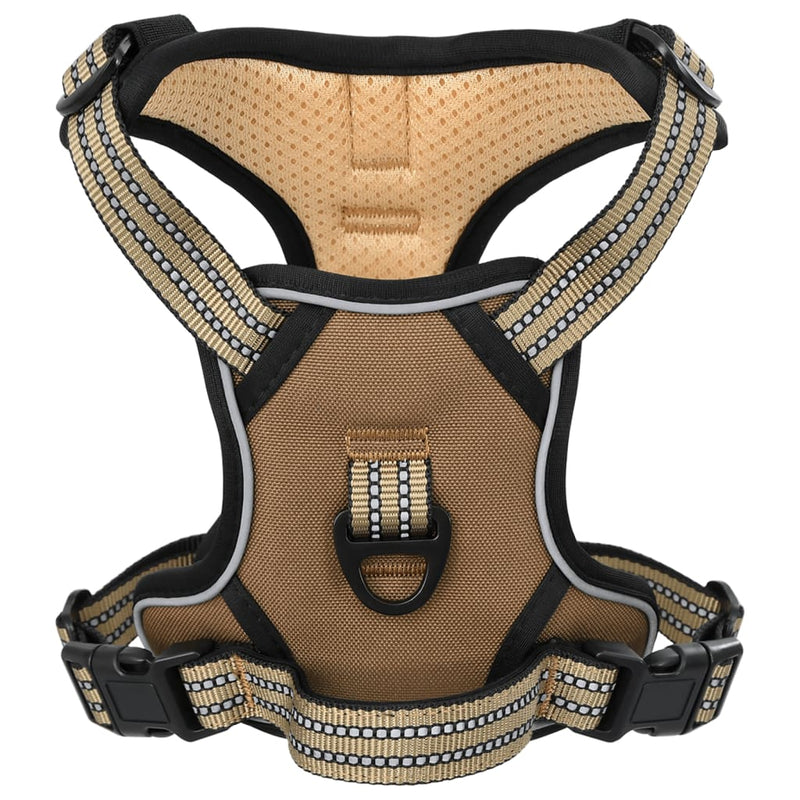 Load image into Gallery viewer, Vidaxl hondentuigje met riem en halsband verstelbaar s bruin
