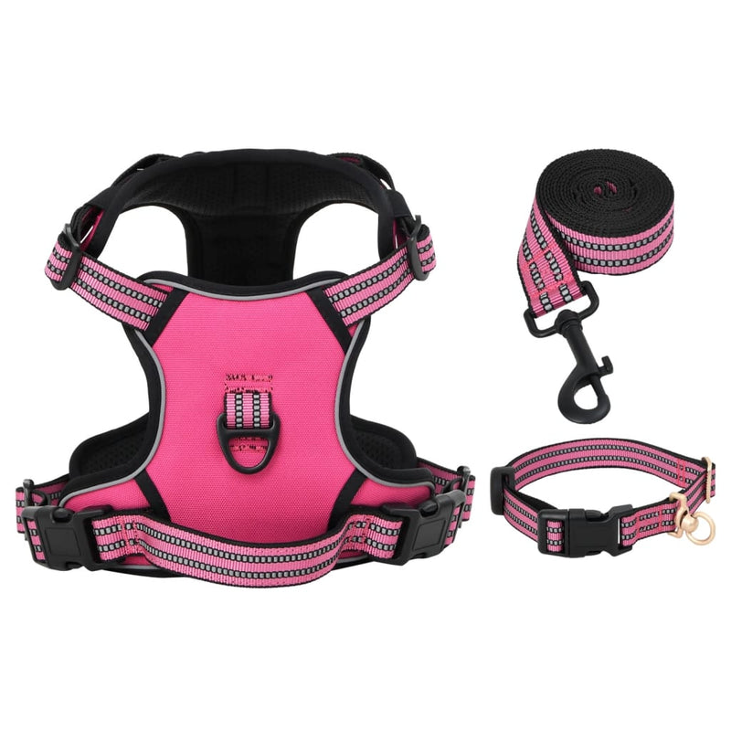 Load image into Gallery viewer, Vidaxl hondentuigje met riem en halsband verstelbaar s roze
