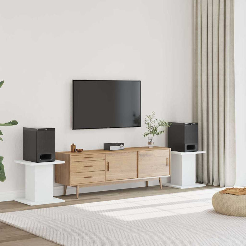 Load image into Gallery viewer, Vidaxl speakerstandaards 2 st 30x30x40 cm bewerkt hout wit
