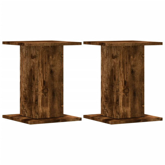 Vidaxl speakerstandaards 2 st 30x30x40 cm bewerkt hout gerookt eiken