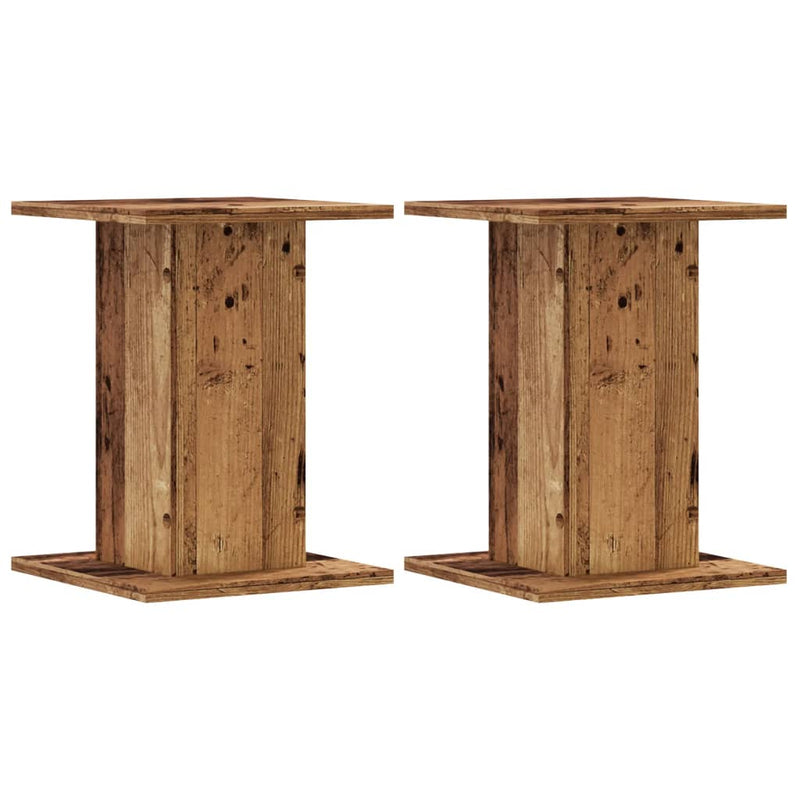 Load image into Gallery viewer, Vidaxl speakerstandaards 2 st 30x30x40 cm bewerkt hout oud houtkleurig
