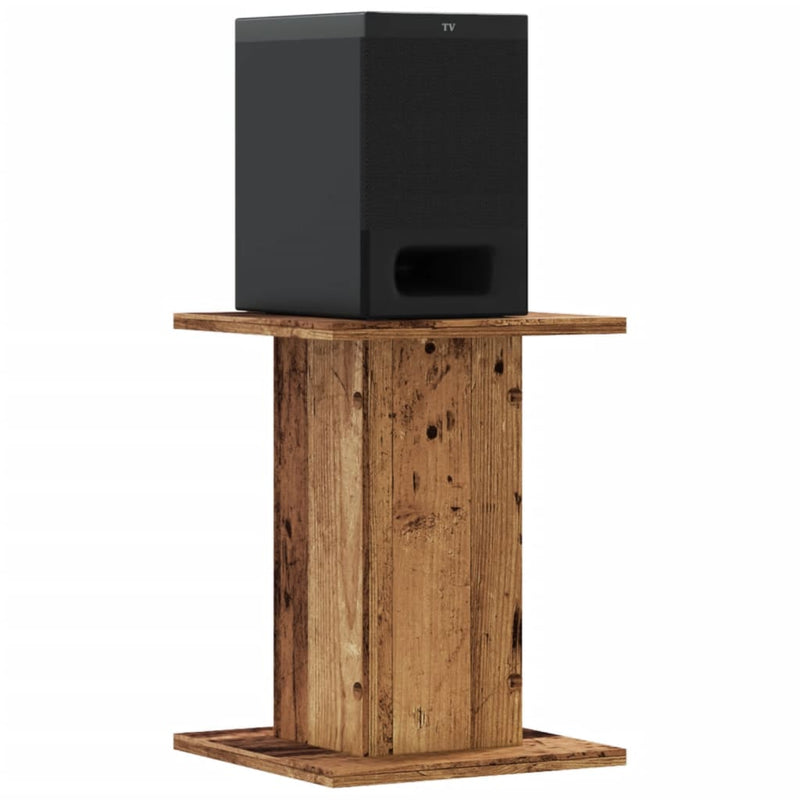 Load image into Gallery viewer, Vidaxl speakerstandaards 2 st 30x30x40 cm bewerkt hout oud houtkleurig
