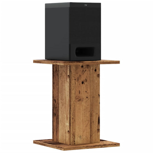 Vidaxl speakerstandaards 2 st 30x30x40 cm bewerkt hout oud houtkleurig