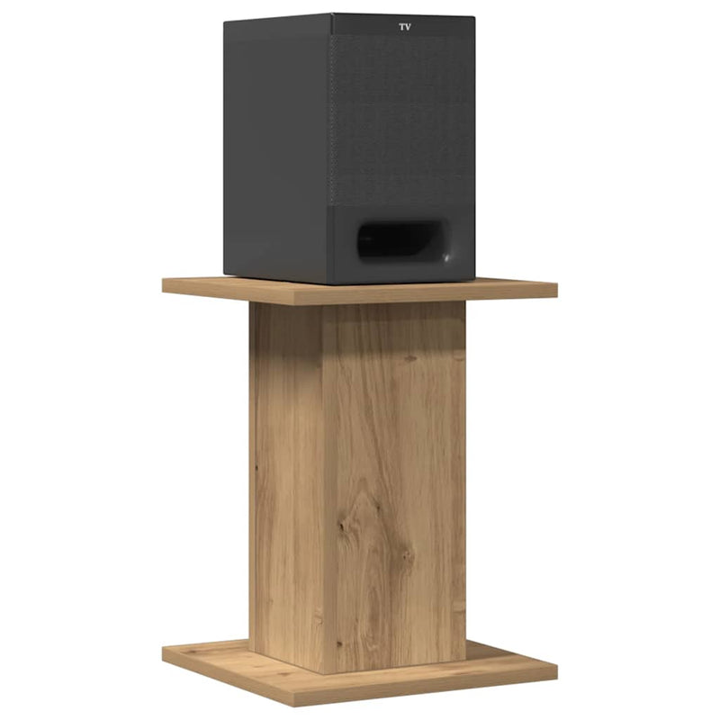 Load image into Gallery viewer, Vidaxl speakerstandaards 2 st 30x30x40 cm hout artisanaal eikenkleurig
