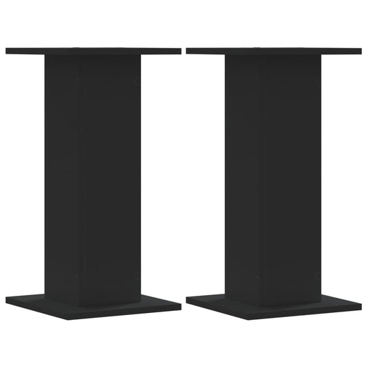 Vidaxl speakerstandaards 2 st 30x30x60 cm bewerkt hout zwart