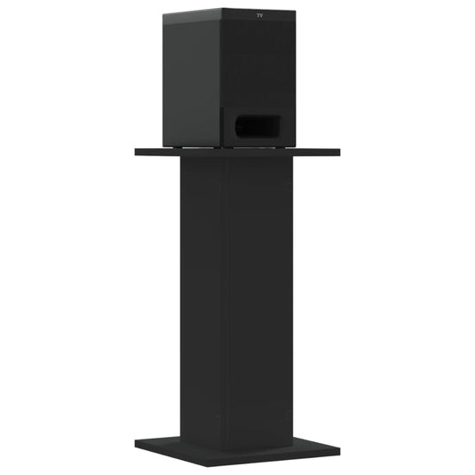 Vidaxl speakerstandaards 2 st 30x30x60 cm bewerkt hout zwart