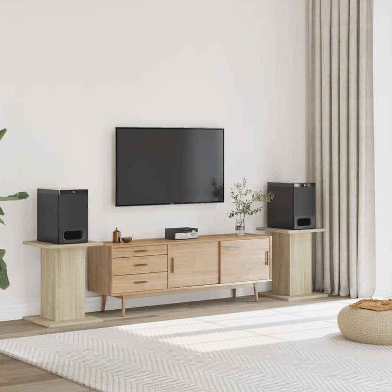 Load image into Gallery viewer, Vidaxl speakerstandaards 2 st 30x30x60 cm bewerkt hout sonoma eiken
