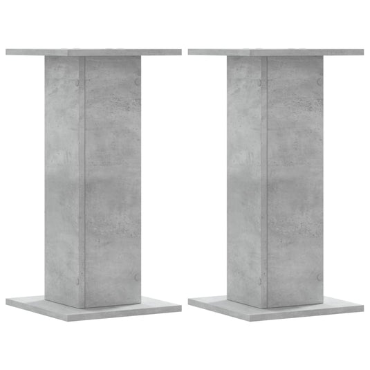 Vidaxl speakerstandaards 2 st 30x30x60 cm bewerkt hout betongrijs