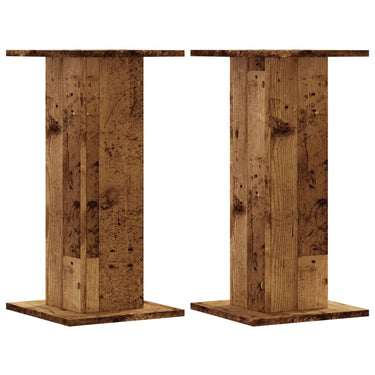 Vidaxl speakerstandaards 2 st 30x30x60 cm bewerkt hout oud houtkleurig