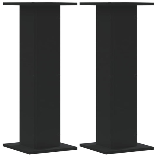 Vidaxl speakerstandaards 2 st 30x30x80 cm bewerkt hout zwart