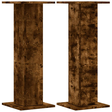 Vidaxl speakerstandaards 2 st 30x30x80 cm bewerkt hout gerookt eiken