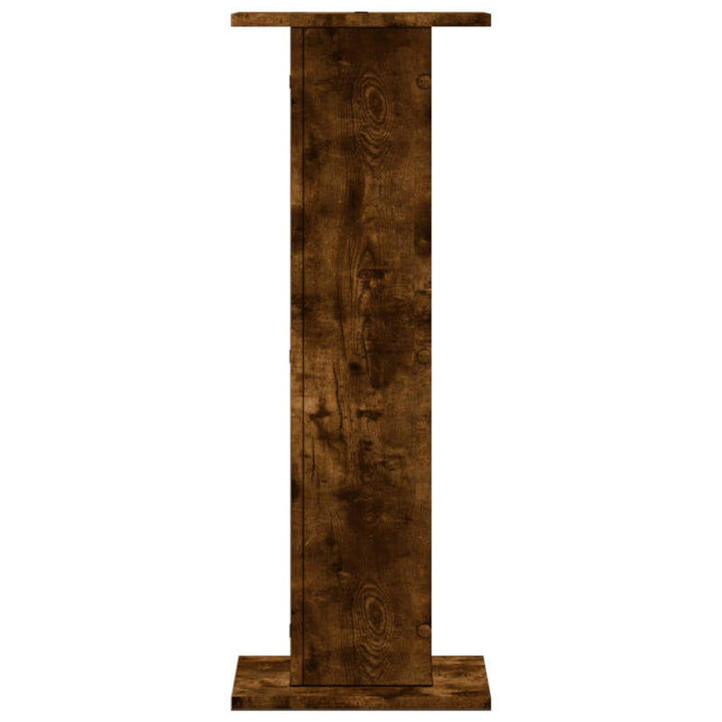 Afbeelding laden in galerijviewer, Vidaxl speakerstandaards 2 st 30x30x80 cm bewerkt hout gerookt eiken
