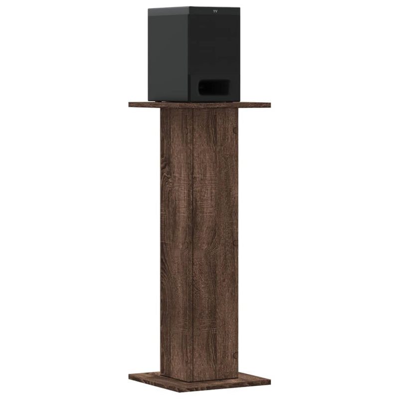 Load image into Gallery viewer, Vidaxl speakerstandaards 2 st 30x30x80 cm bewerkt hout bruin eiken
