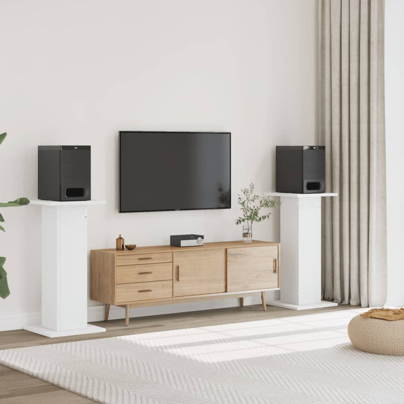 Load image into Gallery viewer, Vidaxl speakerstandaards 2 st 30x30x95 cm bewerkt hout wit
