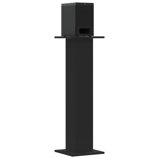 Vidaxl speakerstandaards 2 st 30x30x95 cm bewerkt hout zwart