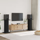 Vidaxl speakerstandaards 2 st 30x30x95 cm bewerkt hout zwart
