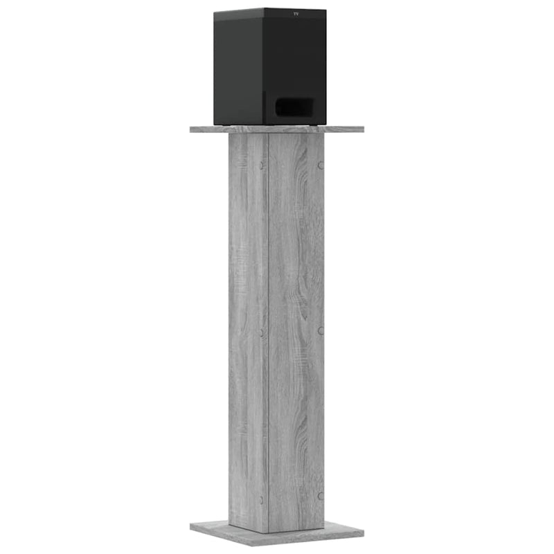 Load image into Gallery viewer, Vidaxl speakerstandaards 2 st 30x30x95 cm bewerkt hout grijs sonoma
