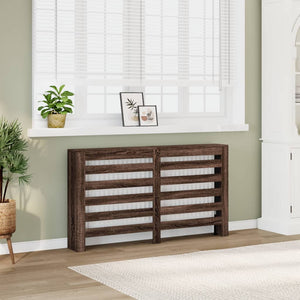 Vidaxl radiatorombouw 149x20x82 cm bewerkt hout bruin eikenkleurig