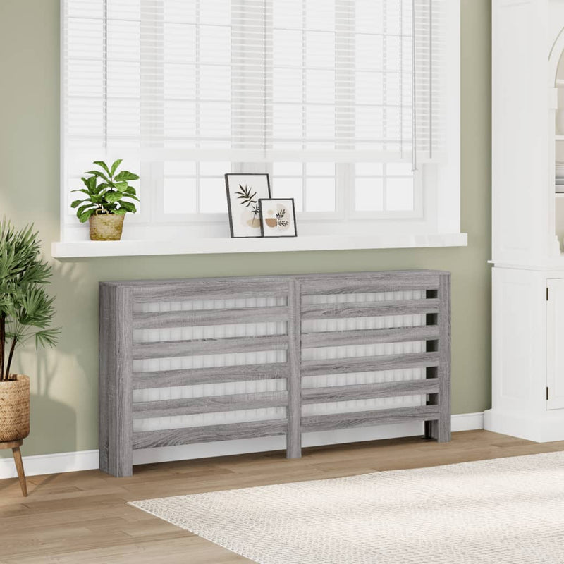 Load image into Gallery viewer, Vidaxl radiatorombouw 175x20x82 cm bewerkt hout grijs sonoma eiken
