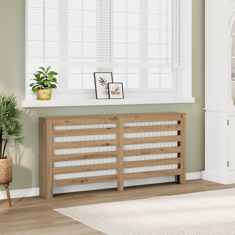 Load image into Gallery viewer, Vidaxl radiatorombouw 175x20x82 cm bewerkt hout artisanaal eikenkleur
