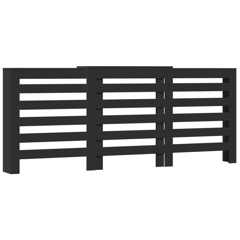 Load image into Gallery viewer, Vidaxl radiatorombouw 205x21,5x83,5 cm bewerkt hout zwart
