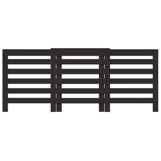 Vidaxl radiatorombouw 205x21,5x83,5 cm bewerkt hout zwart