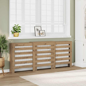 Vidaxl radiatorombouw 205x21,5x83,5 cm bewerkt hout artisanaal eiken