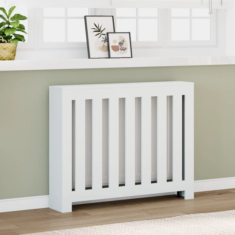 Load image into Gallery viewer, Vidaxl radiatorombouw 104x20x82 cm bewerkt hout wit
