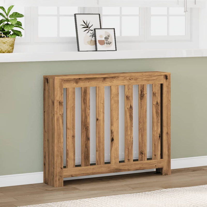 ギャラリービューアに画像をロードする, Vidaxl radiatorombouw 104x20x82 cm bewerkt hout artisanaal eikenkleur
