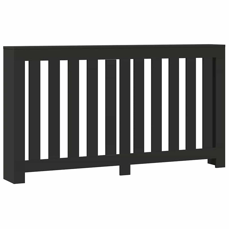 Load image into Gallery viewer, Vidaxl radiatorombouw 149x20x82 cm bewerkt hout zwart
