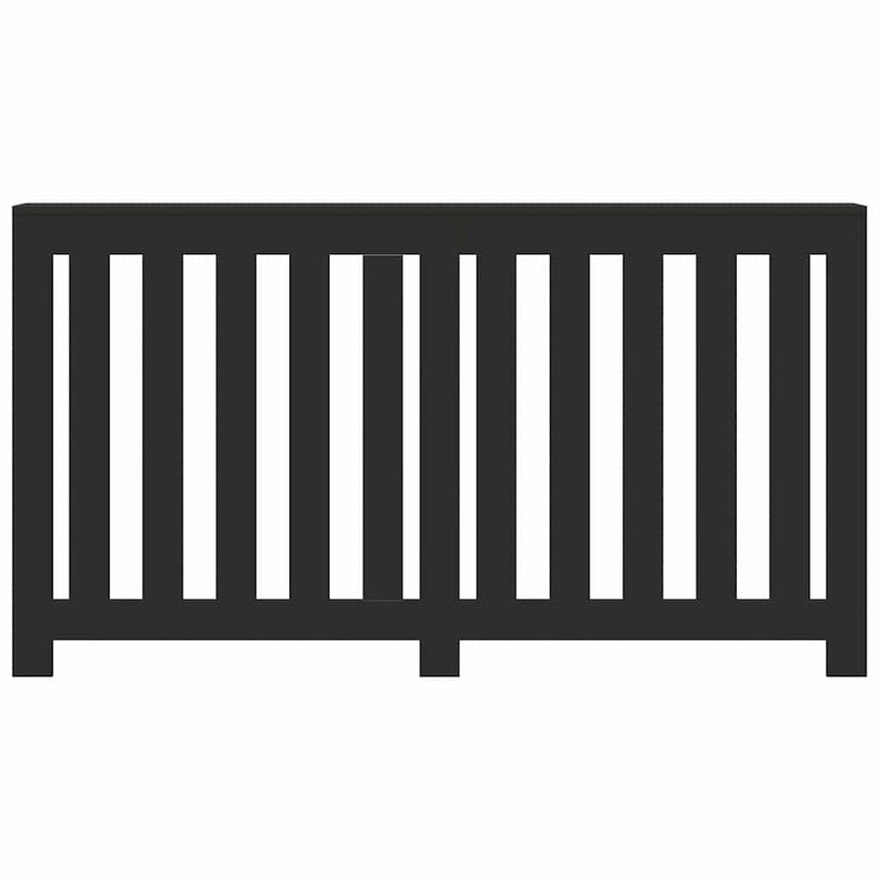 Load image into Gallery viewer, Vidaxl radiatorombouw 149x20x82 cm bewerkt hout zwart
