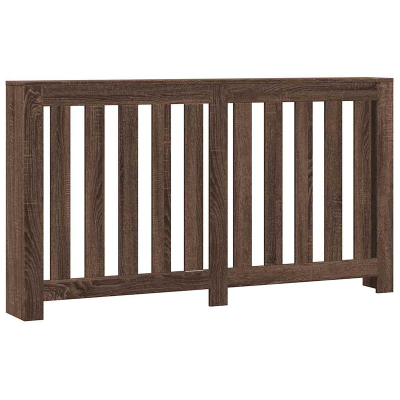 Load image into Gallery viewer, Vidaxl radiatorombouw 149x20x82 cm bewerkt hout bruin eikenkleurig
